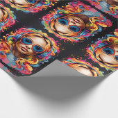 Power der farbenfrohen Mädchen Geschenkpapier (Ecke)