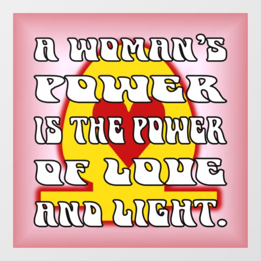 Power der Frau Fensteraufkleber (Blatt)