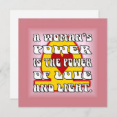 Power der Frau Mitteilungskarte (Vorne/Hinten)