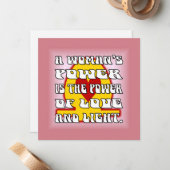 Power der Frau Mitteilungskarte (Vorderseite/Rückseite Beispiel)