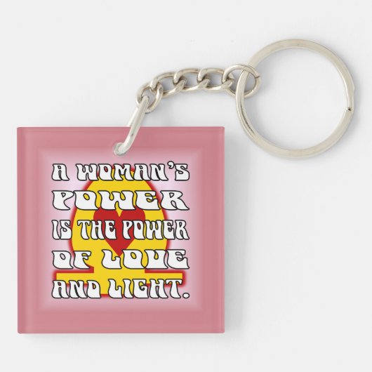 Power der Frau Schlüsselanhänger (Rückseite)