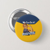 Power der Frauen-w bearbeitet Knopf Button (Vorne & Hinten)