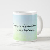 Power der Freundschaft überwindet alle Unterschied Jumbo-Tasse (Vorderseite Rechts)