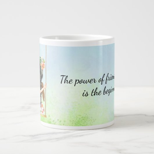 Power der Freundschaft überwindet alle Unterschied Jumbo-Tasse (Vorderseite)