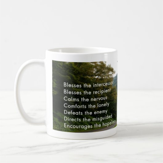 Power der Gebets-Schale Kaffeetasse (Links)