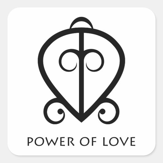 Power der Liebe Adinkra Symbol Aufkleber (Vorderseite)