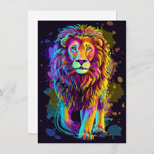 Power der LION Einladung (Vorne/Hinten)