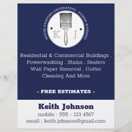 Power der Maler waschen Unternehmer dunkelblau Flyer