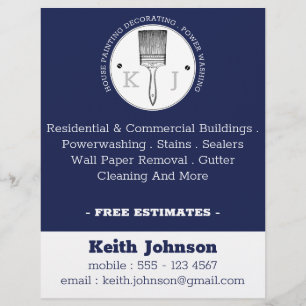 Power der Maler waschen Unternehmer dunkelblau Flyer