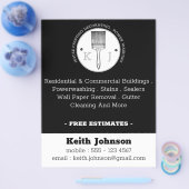 Power der Maler waschen Unternehmer schwarz Flyer (Einzeln)