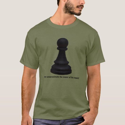 Power der Mauer! Pawn Schess Piece T-Shirt (Vorderseite)