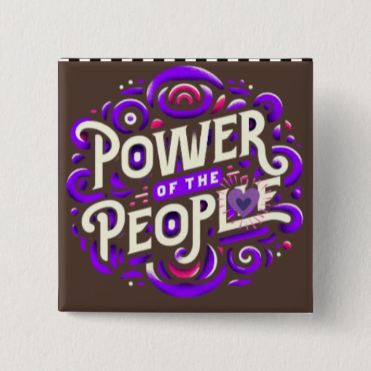 POWER DER MENSCHENSCHALTFLÄCHE BUTTON (Vorderseite)