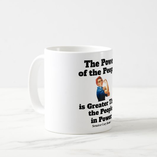 Power der People Coffee Tasse (Vorderseite Links)