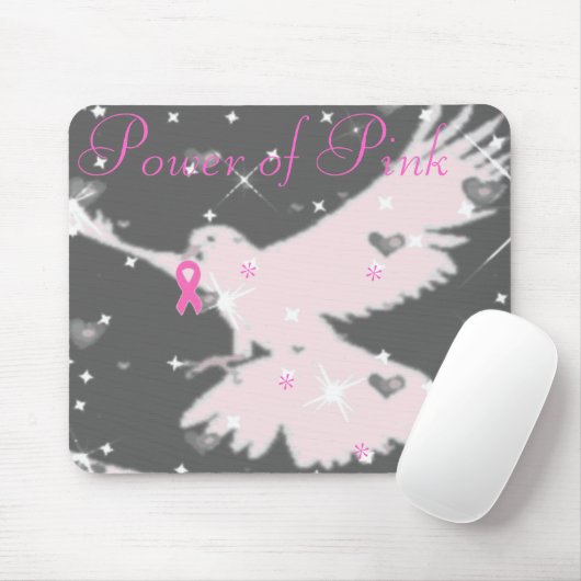 Power der rosa Ribbon Mousepad (Mit Mouse)