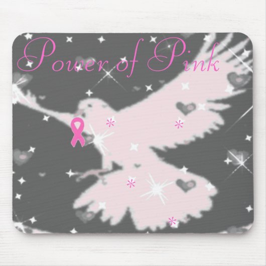 Power der rosa Ribbon Mousepad (Vorne)