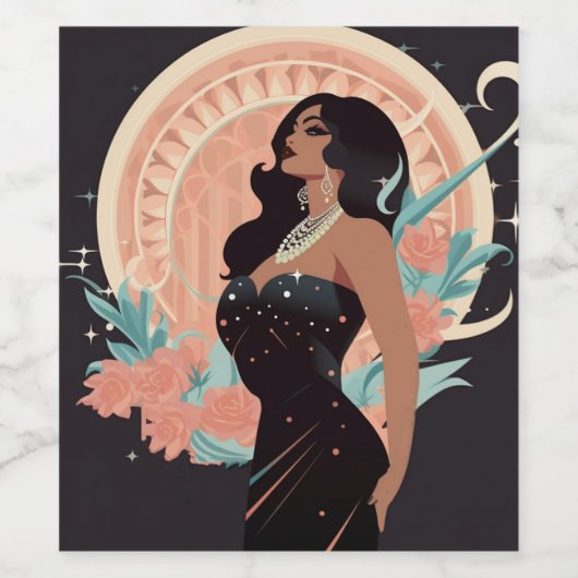 POWER DER SCHÖNHEIT #1 WEINETIKETT (Einzelnes Label)