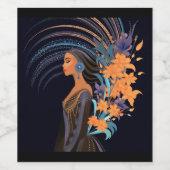 POWER DER SCHÖNHEIT Nr. 5 Weinetikett (Einzelnes Label)