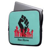 Power der Schwarzen Geschichte FEIS STEIGERT ÜBER  Laptopschutzhülle (Vorderseite Links)