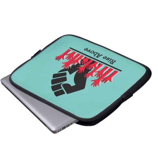 Power der Schwarzen Geschichte FEIS STEIGERT ÜBER Laptopschutzhülle (Vorne Knopf)