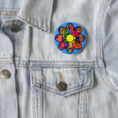 Power der sechziger Blume Button (Beispiel)
