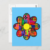 Power der sechziger Blume Postkarte (Vorne/Hinten)