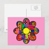 Power der sechziger Blume Postkarte (Vorne/Hinten)