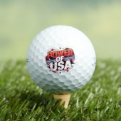 "Power der USA" Patriotic Golf Balls" Golfball (Insitu T-Shirt)