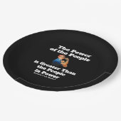 Power der Volkspapiertafel Pappteller (Schrägansicht)