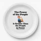 Power der Volkspapiertafel Pappteller (Vorderseite)