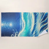 Power des Blauen Ozeans Strandtuch (Vorderseite)