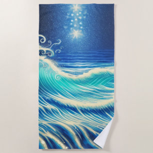 Power des Blauen Ozeans Strandtuch
