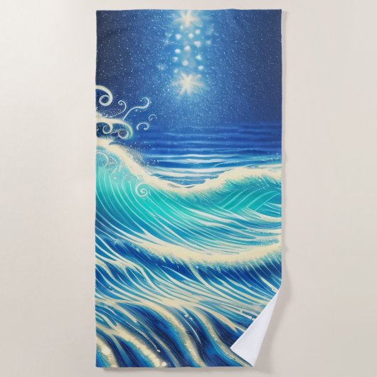 Power des Blauen Ozeans Strandtuch (Vorderseite)