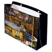 Power des Empathie Große Geschenktüte (Rückseite Schrägansicht)