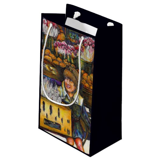 Power des Empathie Kleine Geschenktüte (Rückseite Schrägansicht)