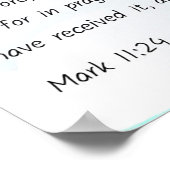 Power des Gebet-Posters Poster (Ecke)