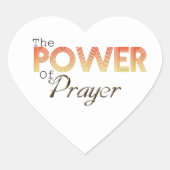 Power des Gebets Herz-Aufkleber (Vorderseite)