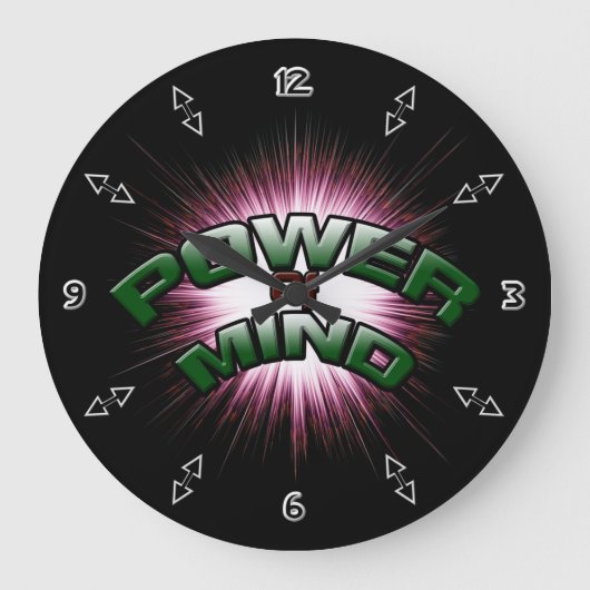 Power des Geistes Große Wanduhr (Vorderseite)