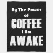 Power des Kaffees (in Weiß) Fleecedecke (Vorderseite)