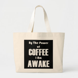 Power des Kaffees (in Weiß) Jumbo Stoffbeutel