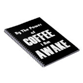 Power des Kaffees (in Weiß) Notizblock (Rechte Seite)
