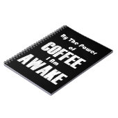 Power des Kaffees (in Weiß) Notizblock (Linke Seite)