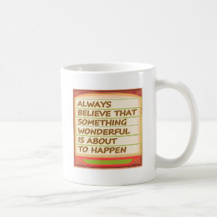 Power des positiven Denkens der Absicht n Kaffeetasse