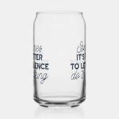 Power des Schweigens - inspirierendes Zitat Dosenglas (Links)