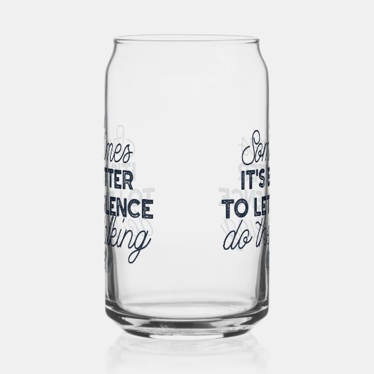 Power des Schweigens - inspirierendes Zitat Dosenglas (Links)