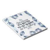 Power des Schweigens - inspirierendes Zitat Notizblock (angewinkelt)