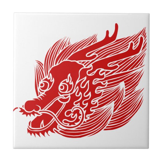 Power-Drache-Fliese Fliese (Vorderseite)