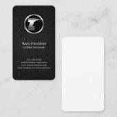 Power Drill con BlackGrunge Handyman BusinessCard Visitenkarte (Vorne/Hinten)