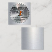 Power-Drill | Metallbürste | Rundsäge Quadratische Visitenkarte (Vorne/Hinten)