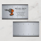 Power-Drill | Metallrivets Visitenkarte (Vorne/Hinten)