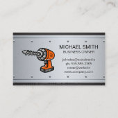 Power-Drill | Metallrivets Visitenkarte (Vorderseite)